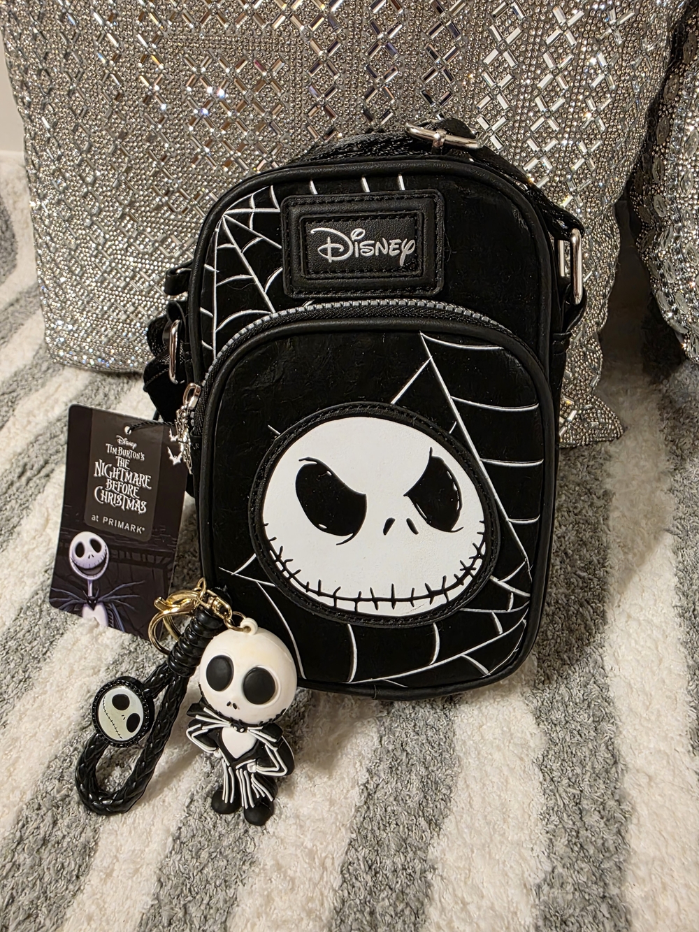 Disney NWT The Nightmare Before Christmas Jack Skellington Mini Bag & BONUSCharm